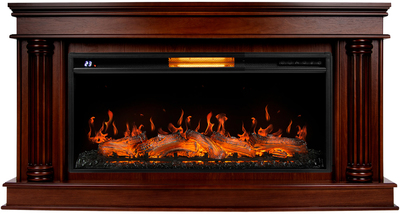 Электрокамин с широким очагом 2D Royal Thermo Aurora RTFP/P-AR40LS с порталом Firelight Olympia 40, канадский дуб