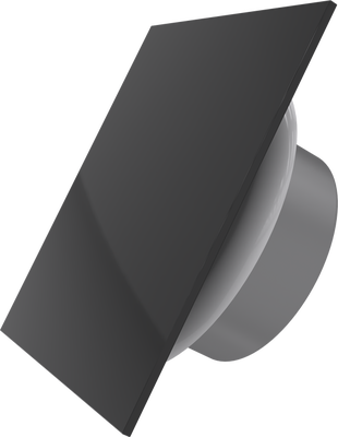 Приточно-вытяжной FoZa 100 мм (квадрат) черный матовый фото #2