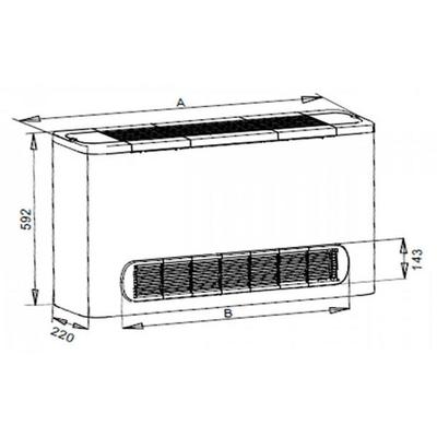 Напольно-потолочный фанкойл до 3.5 кВт General Climate GCX-W-03F фото #2