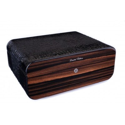 Настольный хьюмидор Gentili Croco Black на 75 сигар Limited Edition SV75-Croco-Black