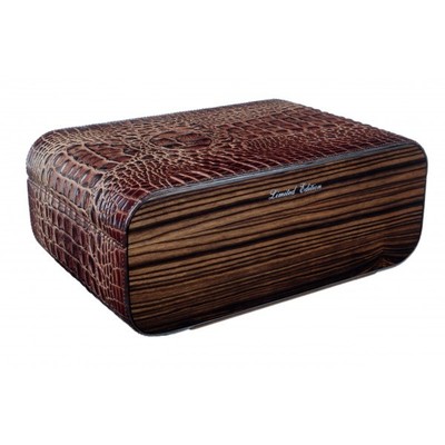 Настольный хьюмидор Gentili Croco Brown Limited Edition на 40 сигар SV40-Croco-Dark