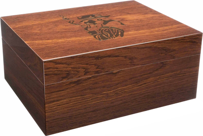 Настольный хьюмидор Gentili Fumatore Dorato на 50 сигар, Дуб SV50-Oak-Smoker-Gold