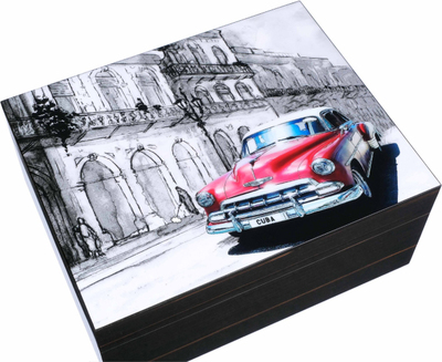 Настольный хьюмидор Gentili Red Car на 50 сигар, Эбеновое дерево SV50-Ebony-Red-Car фото #2