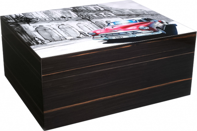 Настольный хьюмидор Gentili Red Car на 50 сигар, Эбеновое дерево SV50-Ebony-Red-Car