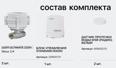 Комплект Gidrolock Standard RADIO Wesa 3/4 фото #2