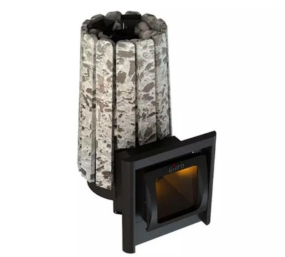 Дровяная печь Grill'D Cometa Vega 180 Long Window Max, Stone Pro