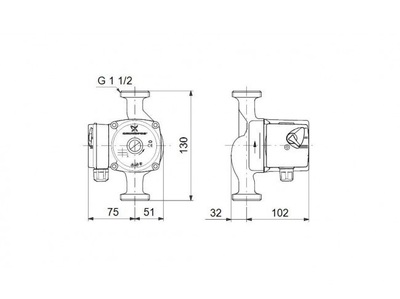 Насос для отопления Grundfos UPS25-20 180 1x230V 50Hz 9H фото #2