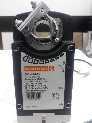 Электропривод с возвратной пружиной Gruner 361C-024-10-S2 фото #4