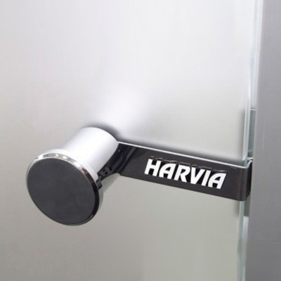Двери стеклянные HARVIA 9/21 коробка ольха, сатин D92105L фото #2