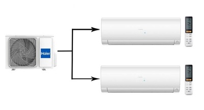 Мульти сплит-система на 2 комнаты Haier Flexis Super Match 2U50S2SM1FA-3/AS25S2SF2FA-W/AS35S2SF2FA-W