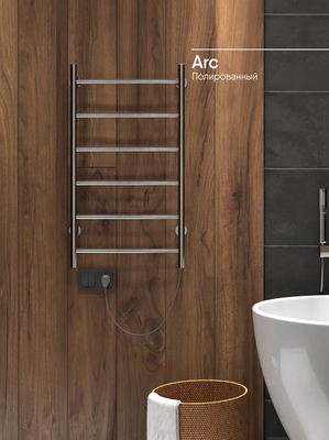 Электрический полотенцесушитель INDIGO Arc б/п (el) 70/30 Полиров. фото #3