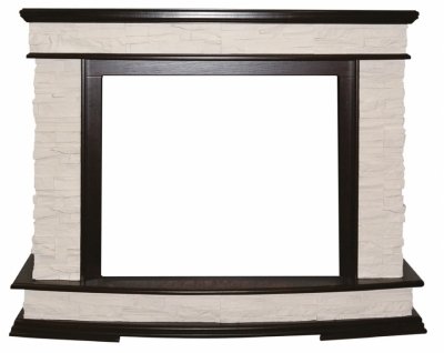 Широкий портал InterFlame Памир сланец под Panoramic 33W FX (тёмный дуб; венге)