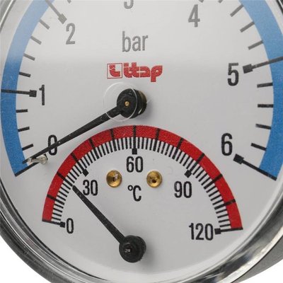 Термоманометр Itap боковое подключение 1/2