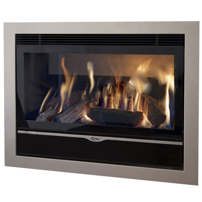 Встраиваемый газовый камин Karma ELEGANCE 67 Exclusive Huge line 60 silver