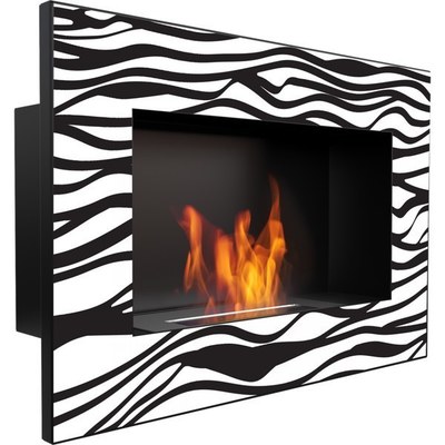 Уцененный настенный биокамин Kratki DELTA ZEBRA(400*600), TUV уцененный