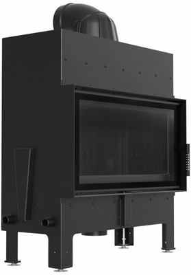 Фронтальная дровяная топка Kratki FLOKI/L, черная футеровка PRO