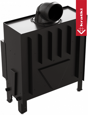 Фронтальная дровяная топка Kratki FLOKI/L, черная футеровка PRO фото #4