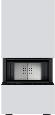 Готовый дровяной каминокомплект Kratki Home Easy Box белый с топкой NBC, с доводчиком