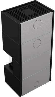Готовый дровяной каминокомплект Kratki Home Easy Box черный с топкой NBC, с доводчиком фото #5