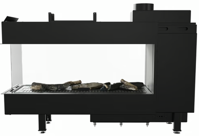 Панорамный газовый камин Kratki LEO/LP/100/TUNEL/G31/37MBAR (баллонный газ)