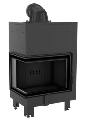 Угловая левая дровяная топка Kratki MBZ/L/BS черная футеровка