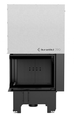 Угловая левая дровяная топка Kratki VNL/700/480 черная футеровка фото #2