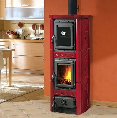 Дровяная печь La Nordica Gaia Forno BO (бордовый) фото #3