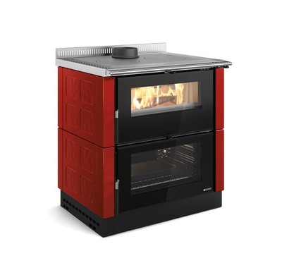 Дровяная печь La Nordica VERONA XXL MAIOLICA BORDEAUX (бордовый)