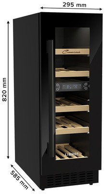 Встраиваемый винный шкаф 12-21 бутылка Libhof CXD-16 Black фото #15