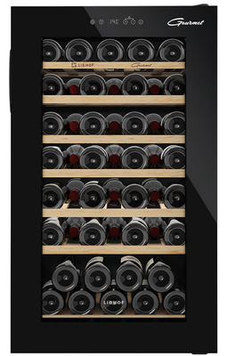 Отдельностоящий винный шкаф 22-50 бутылок Libhof GM-49 black фото #2