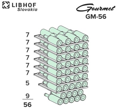 Отдельностоящий винный шкаф 51-100 бутылок Libhof GM-56 black фото #5
