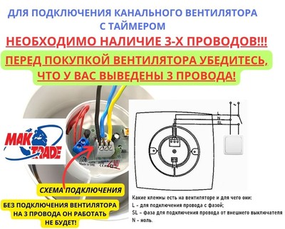 Канальный круглый вентилятор MAK TRADE GROUP A100C-T фото #5