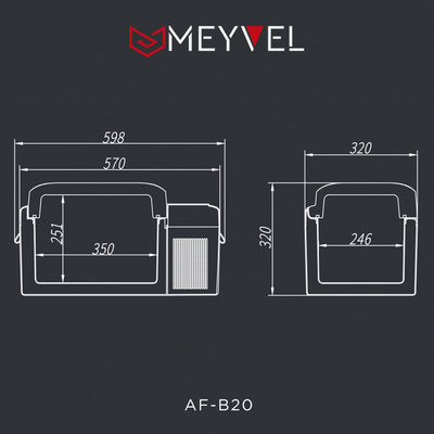 Компрессорный автохолодильник MEYVEL AF-B20 фото #11
