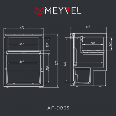 Компрессорный автохолодильник MEYVEL AF-DB65 фото #14