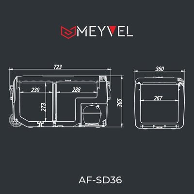 Компрессорный автохолодильник MEYVEL AF-SD36 фото #11
