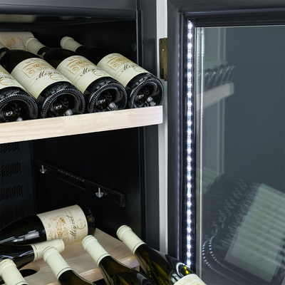 Отдельностоящий винный шкаф 101-200 бутылок MEYVEL MV102-WW1-M (White Snow) фото #12
