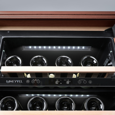 Отдельностоящий винный шкаф 22-50 бутылок MEYVEL MV46PRO-KBT2 (Итальянский орех) фото #9