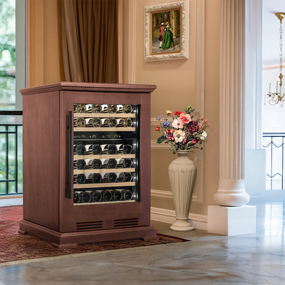 Отдельностоящий винный шкаф 22-50 бутылок MEYVEL MV46PRO-KBT2 (Итальянский орех) фото #6