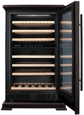 Отдельностоящий винный шкаф 51-100 бутылок MEYVEL MV77PRO-KBT2 (Тёмный шоколад) фото #6