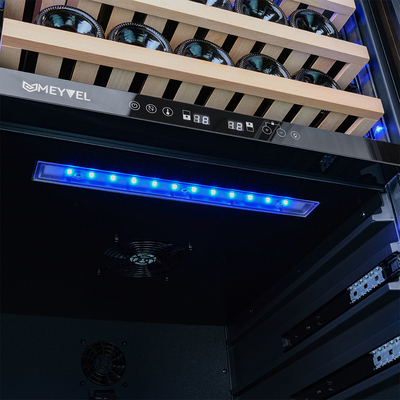 Отдельностоящий винный шкаф 51-100 бутылок MEYVEL MV77PRO-KBT2 (Тёмный шоколад) фото #7