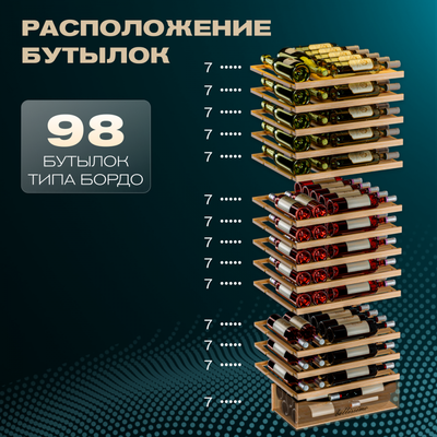 Отдельностоящий винный шкаф 51-100 бутылок MEYVEL MV98-KST3 (Slim) фото #34