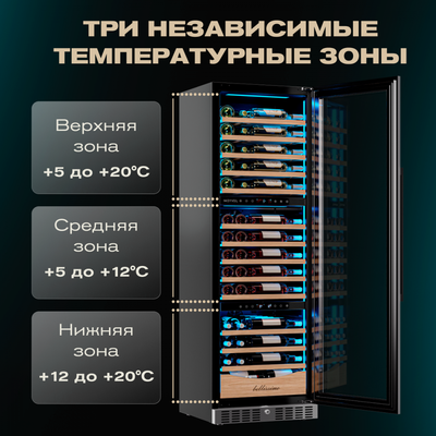Отдельностоящий винный шкаф 51-100 бутылок MEYVEL MV98-KST3 (Slim) фото #25
