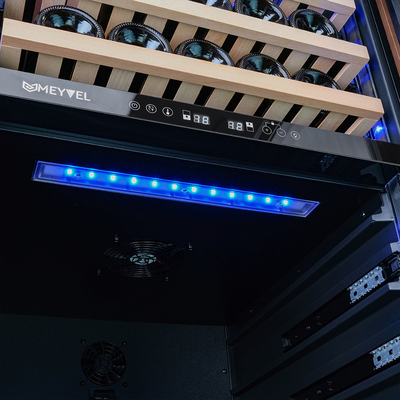 Отдельностоящий винный шкаф 51-100 бутылок MEYVEL MV99PRO-KBT2 (Итальянский орех) фото #14