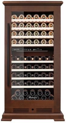Отдельностоящий винный шкаф 51-100 бутылок MEYVEL MV99PRO-KBT2 (Итальянский орех) фото #3