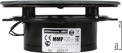 Вытяжка для ванной диаметр 100 мм Mmotors ММ-Р 06 стекло круг, 90 м3/ч, 16 Вт, с обратным клапаном/черный матовый фото #4