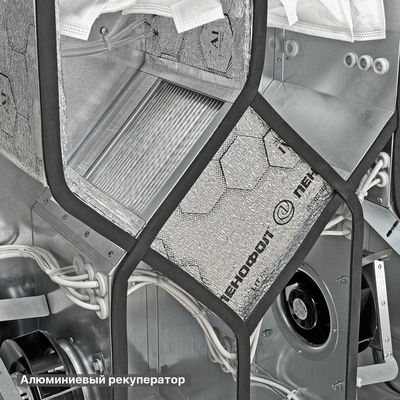 Приточно-вытяжная вентиляционная установка Naveka Node1-2200(50c)/RP,VEC(B310),E14 Vertical с пультом TS4 фото #6