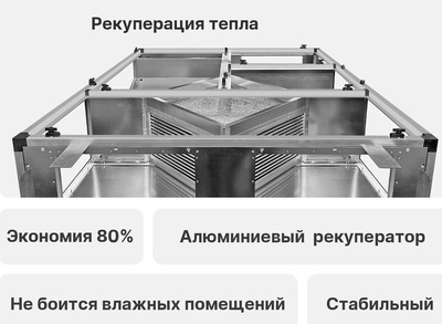 Приточно-вытяжная вентиляционная установка Naveka Node1-6000(50c)/RP,VEC(L400),W2 Classic с пультом TS4 фото #9
