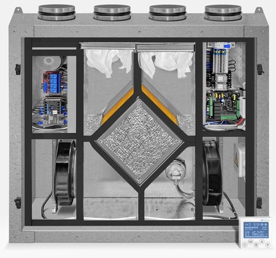 Приточно-вытяжная вентиляционная установка Naveka Node5-250(50m)/RP-M,VAC(D250),E2.6 Vertical с пультом Z031 фото #15