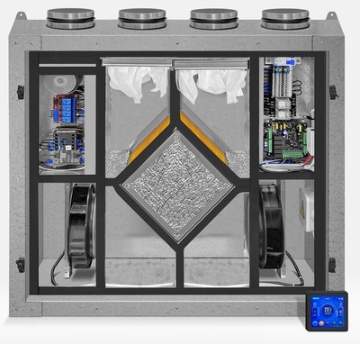 Приточно-вытяжная вентиляционная установка Naveka Node5-315(50m)/RP-M,VAC(D280),E3.4 Vertical с пультом TS4 фото #4