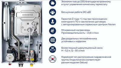Настенный газовый котел Navien Deluxe C COAXIAL-24k фото #4